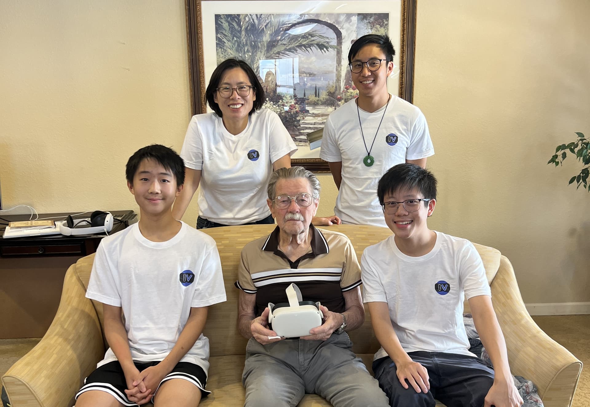 ImmersifyVR — Team with senior playtester at Chateau Cupertino