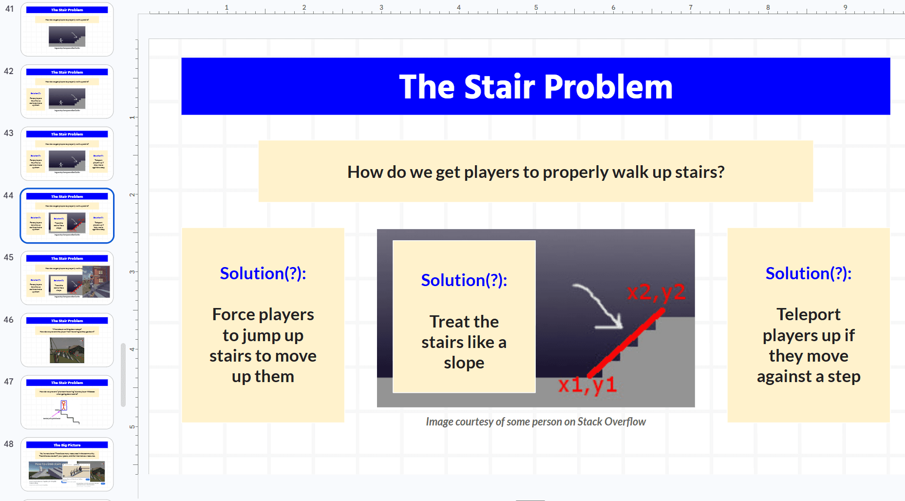 CS42SI lecture slide example (stair problem)