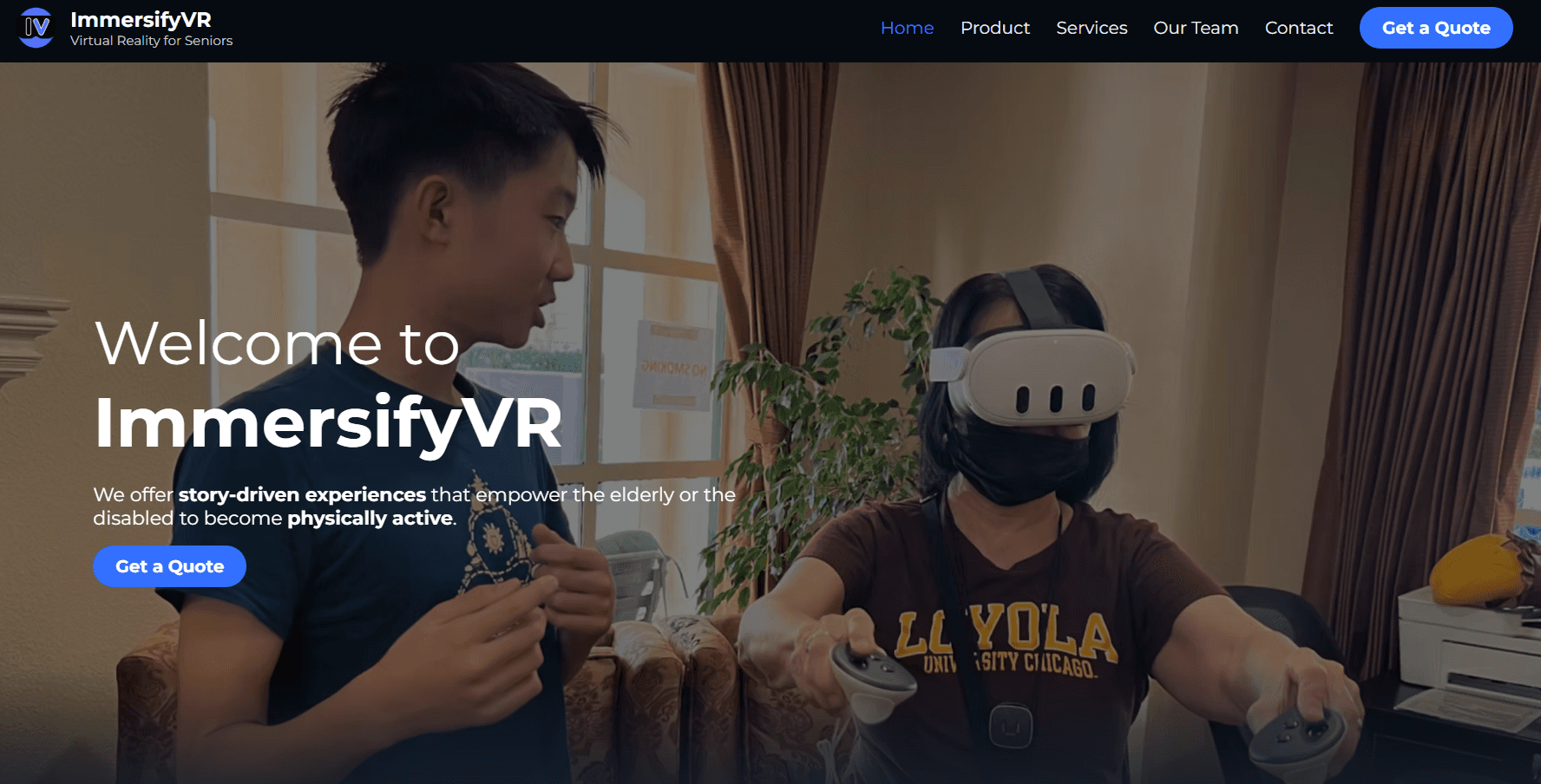 immersifyvr.org website preview