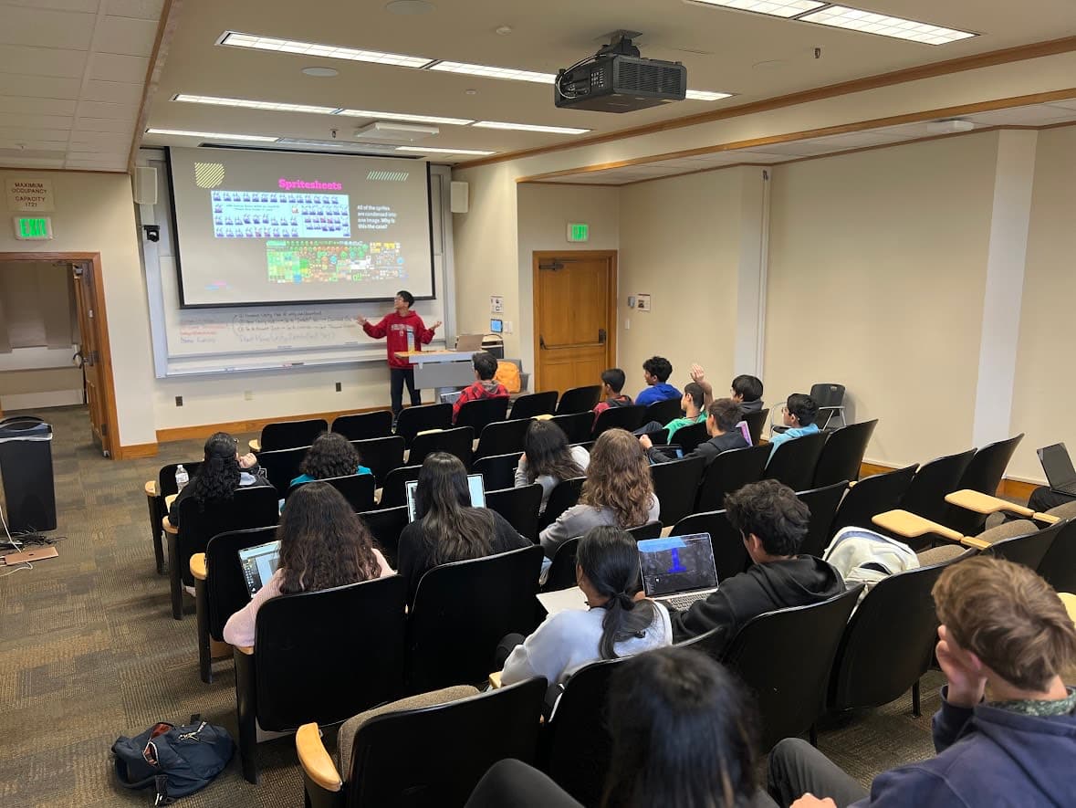 lucas teaching playful coding projects in class